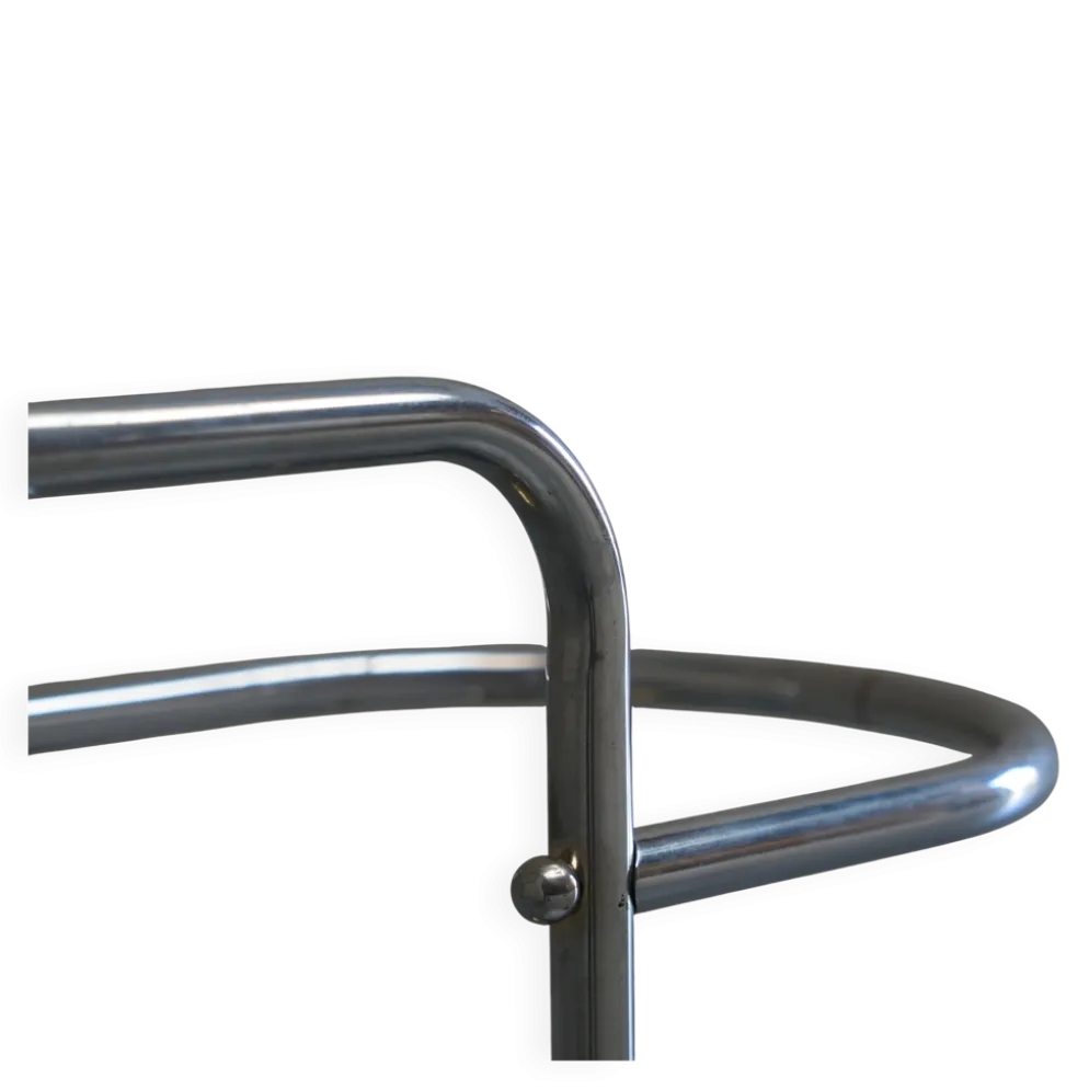 Porte-parapluie style Bauhaus en laiton chromé, années 1960