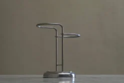 Porte-parapluie style Bauhaus en laiton chromé, années 1960
