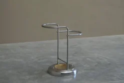 Porte-parapluie style Bauhaus en laiton chromé, années 1960