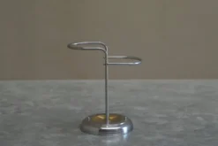 Porte-parapluie style Bauhaus en laiton chromé, années 1960
