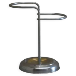 Porte-parapluie style Bauhaus en laiton chromé, années 1960