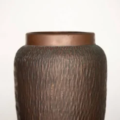 Porte-parapluies vintage en cuivre martelé, années 70