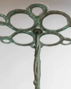 Porte-parapluies vintage en laiton des années 1930, design sculptural en forme de serpent
