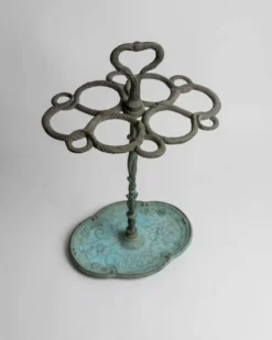 Porte-parapluies vintage en laiton des années 1930, design sculptural en forme de serpent