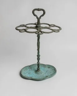 Porte-parapluies vintage en laiton des années 1930, design sculptural en forme de serpent