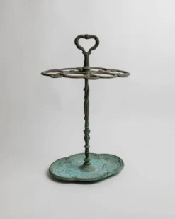 Porte-parapluies vintage en laiton des années 1930, design sculptural en forme de serpent