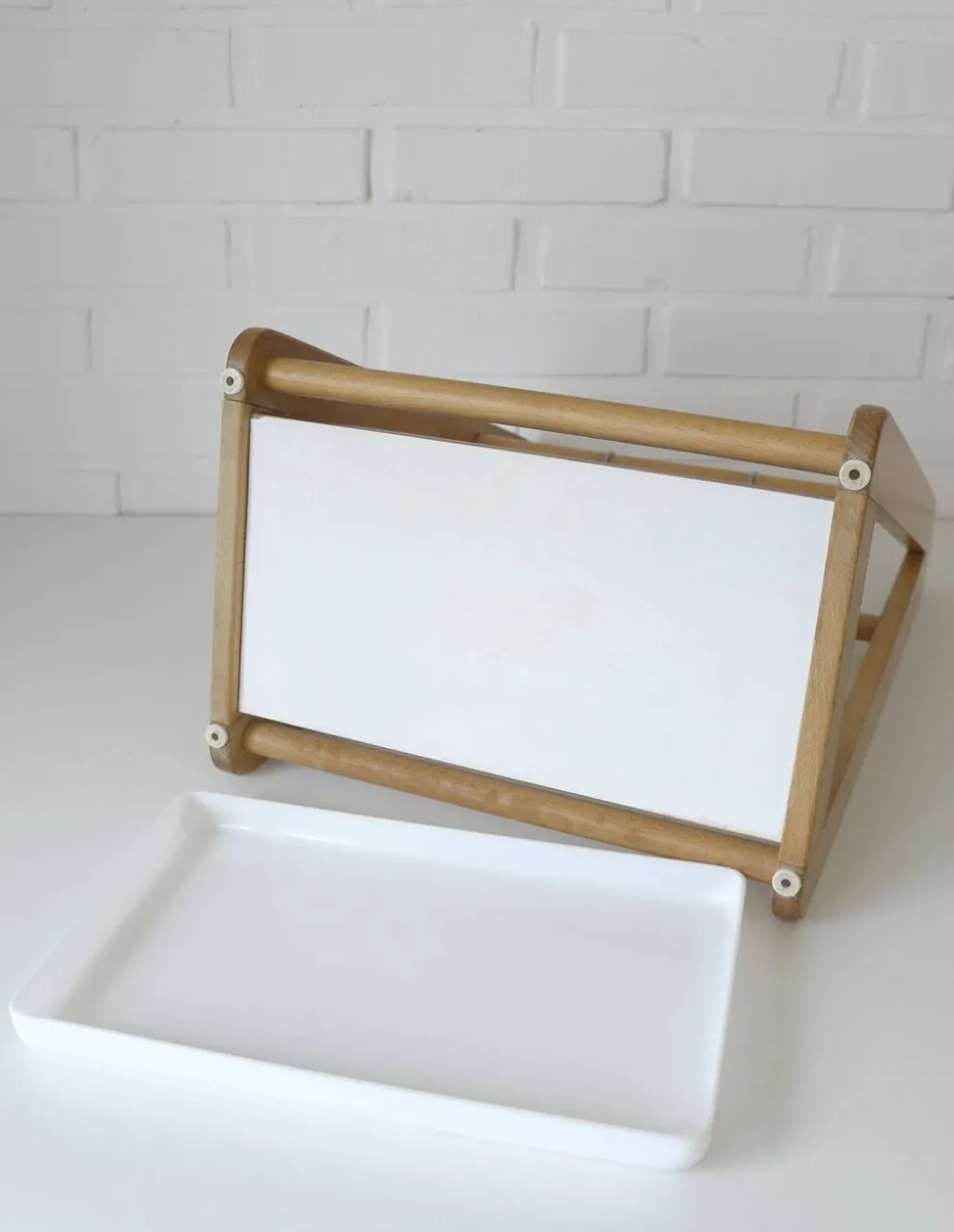 Porte-parapluie vintage de style scandinave, support en bois moderne du milieu du siècle