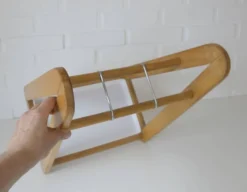 Porte-parapluie vintage de style scandinave, support en bois moderne du milieu du siècle