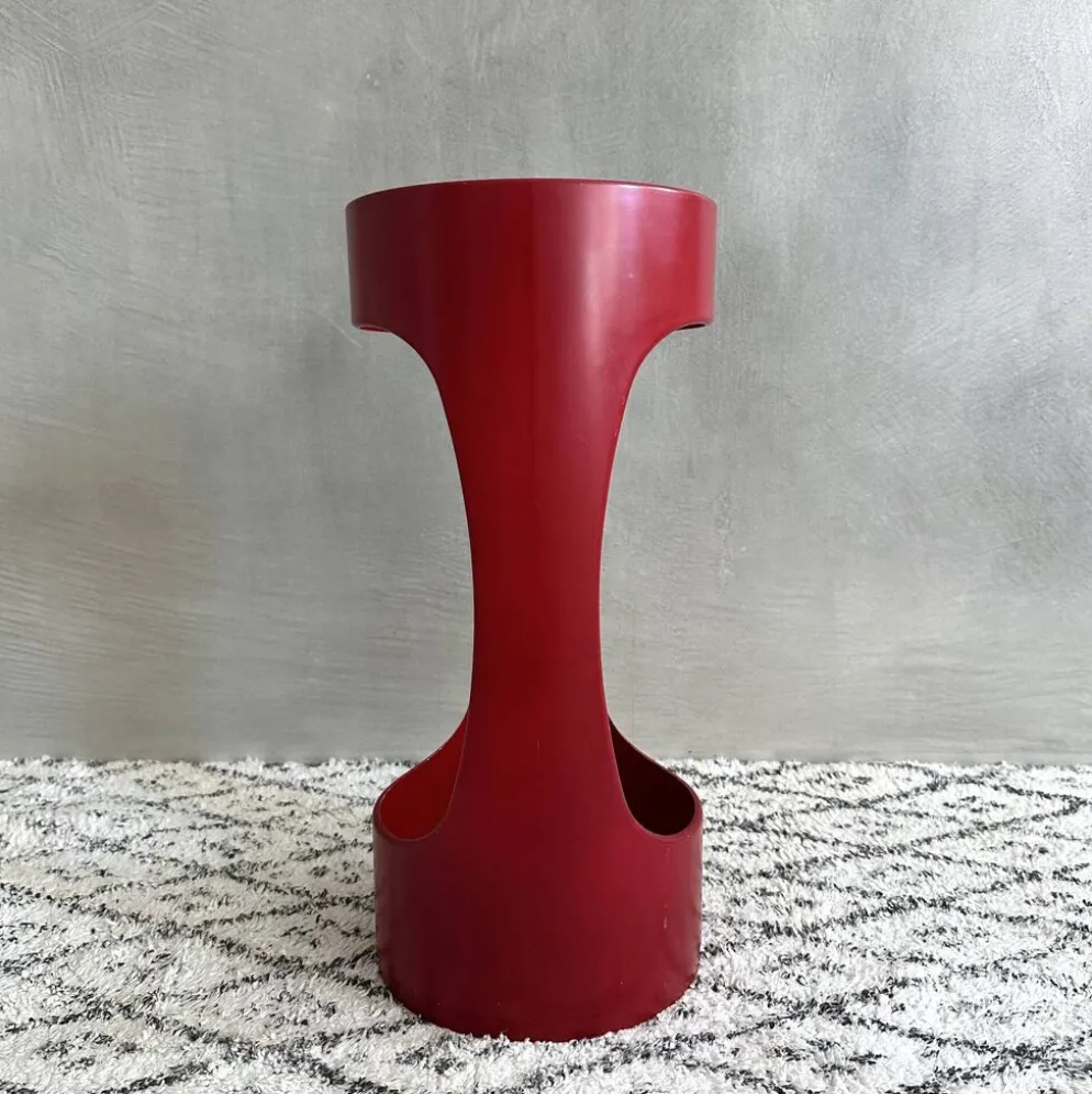 Porte-parapluie vintage par Schönbuch, support à parapluie rouge, Pop Art