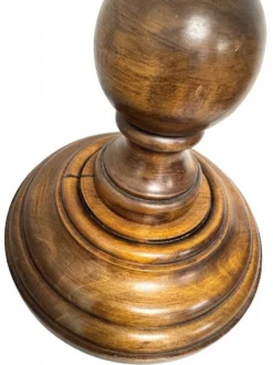 Porte-plante ancien en bois tourné, sellette haute