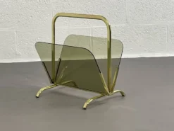 Porte revue en laiton et verre