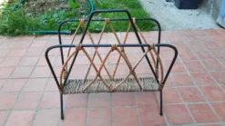 Porte revue métal et osier