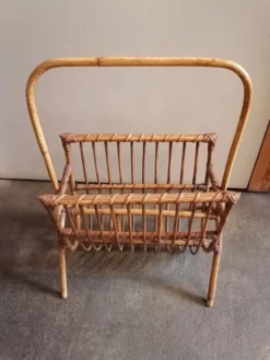 Porte revue osier rotin 1970 1960