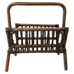Porte revue rotin vintage