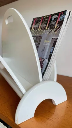 Porte revues blanc design annees 80