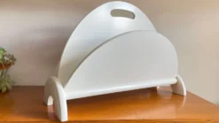 Porte revues blanc design annees 80