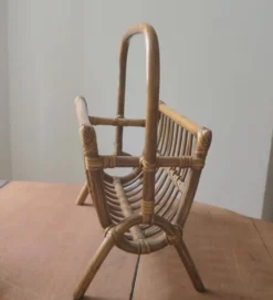 Porte-revues en bambou du milieu du siècle, années 1960