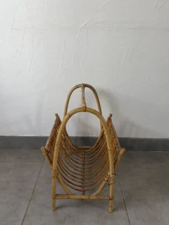 Porte revues en bambou vintage