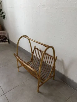 Porte revues en bambou vintage