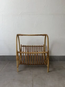 Porte revues en bambou vintage