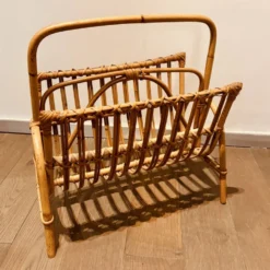 Porte-revues en bambou vintage
