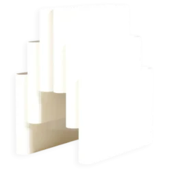 Porte-revues en plastique blanc de grande taille des années 1970 / Giotto Stoppino / Kartell,