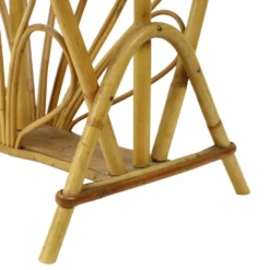 Porte-revues en rotin français style bohème années 60