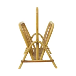 Porte-revues en rotin français style bohème années 60