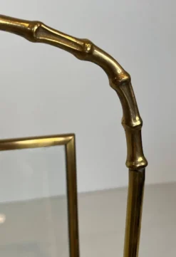 Porte-revues façon faux-bambou en bronze et laiton de la maison Baguès