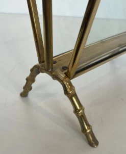 Porte-revues façon faux-bambou en bronze et laiton de la maison Baguès