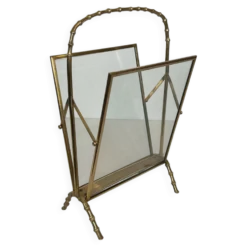 Porte-revues façon faux-bambou en bronze et laiton de la maison Baguès