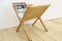 Porte-revues pliable en bois, années 1960