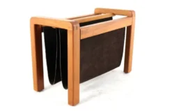 Porte-revues Salling en teck avec cuir