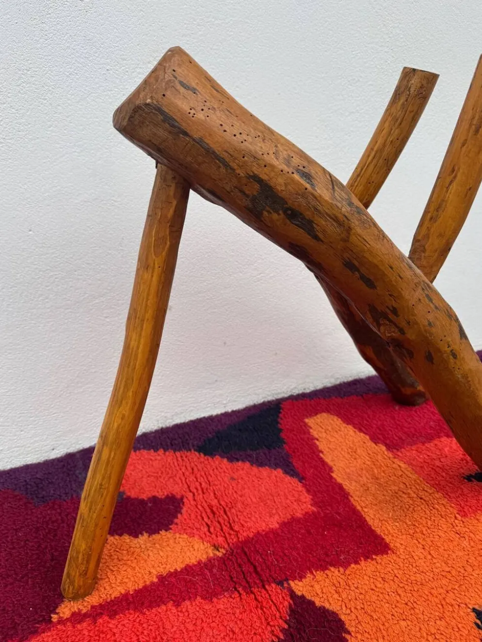 Porte revue style brutaliste bois années 60