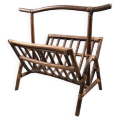 Porte-revues vintage en bois courbé – Structure ajourée – Années 60/70