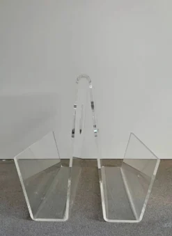 Porte-revues vintage en plexiglas, années 1970