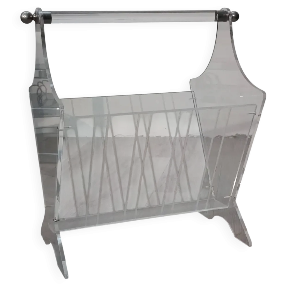Porte Revues Vintage Plexiglas France 1980s