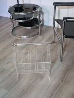 Porte Revues Vintage Plexiglas France 1980s
