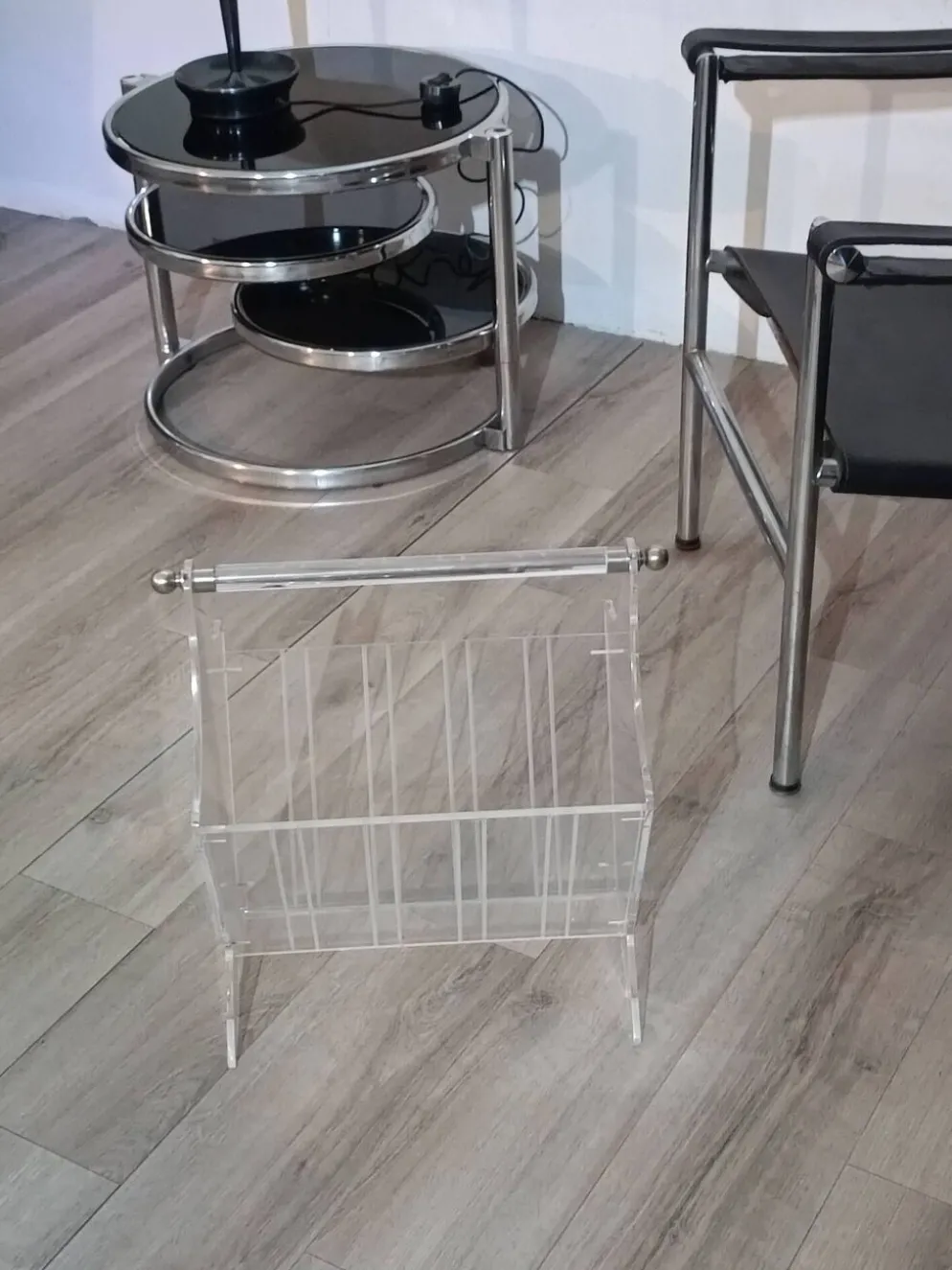 Porte Revues Vintage Plexiglas France 1980s