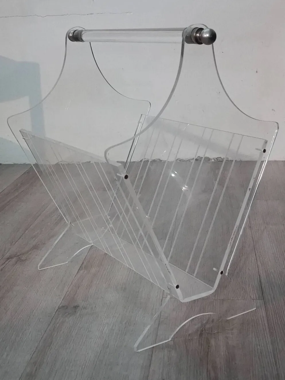 Porte Revues Vintage Plexiglas France 1980s