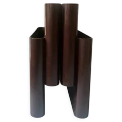Porte revue / vinyle marron Giotto Stoppino pour kartell, design 1970
