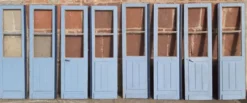 Portes doubles, deux battants, bois massif (Lot de 4)