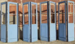 Portes doubles, deux battants, bois massif (Lot de 4)