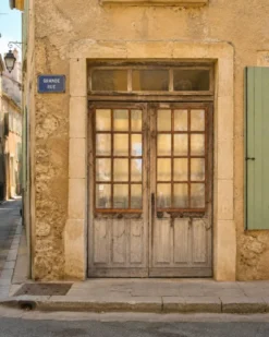 Portes en bois devanture de magasin ancienne + cadre