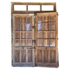 Portes en bois devanture de magasin ancienne + cadre