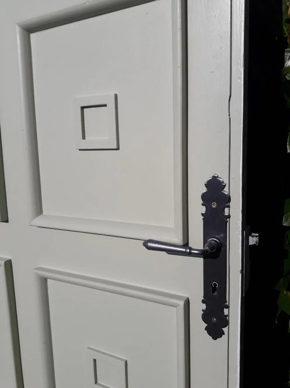 Porte 207x99,5cm de communication verso panneauté mouluré