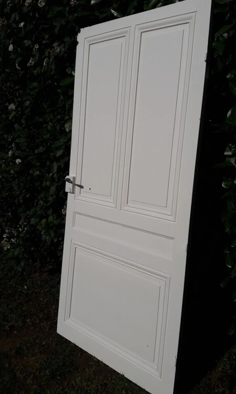 Porte 207x99,5cm de communication verso panneauté mouluré