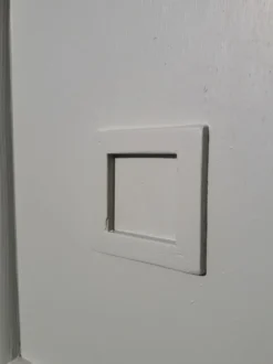 Porte 207x99,5cm de communication verso panneauté mouluré
