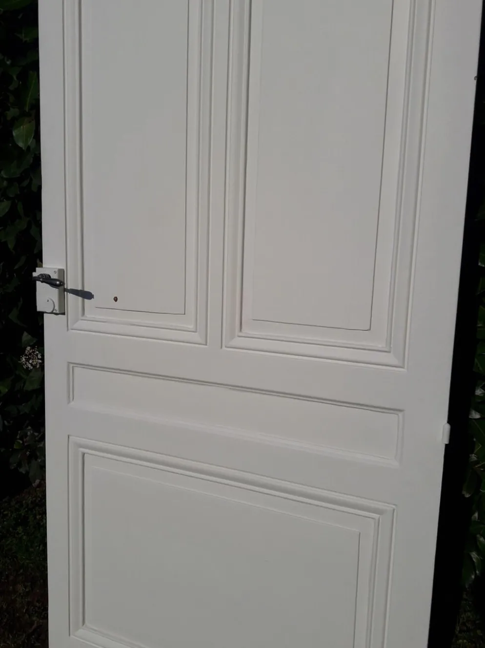 Porte 207x99,5cm de communication verso panneauté mouluré