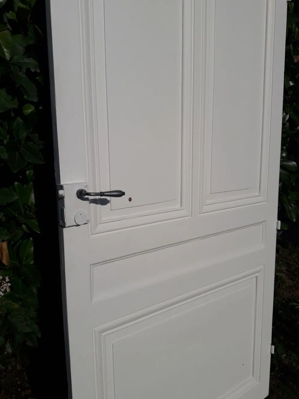 Porte 207x99,5cm de communication verso panneauté mouluré